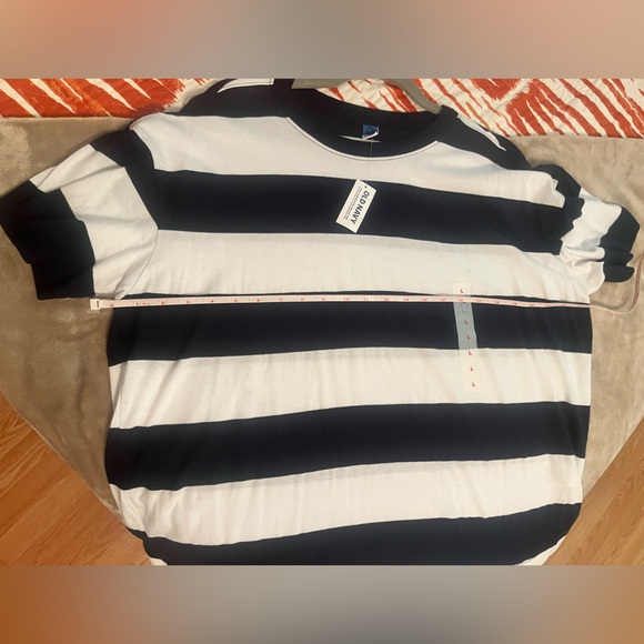 Old Navy NWT Striped Short Sleeve Tee Navy and White size Large - Picture 8 of 11